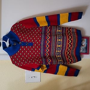 Vintage sweater Samayra C.K. Talwar kids Vintage 70's hearts snowflakes unisex